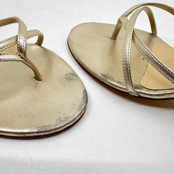 Vintage Y2K JIMMY CHOO ‘Nimbus’ Gold Metallic Kitten Heels - Picture 6 of 11